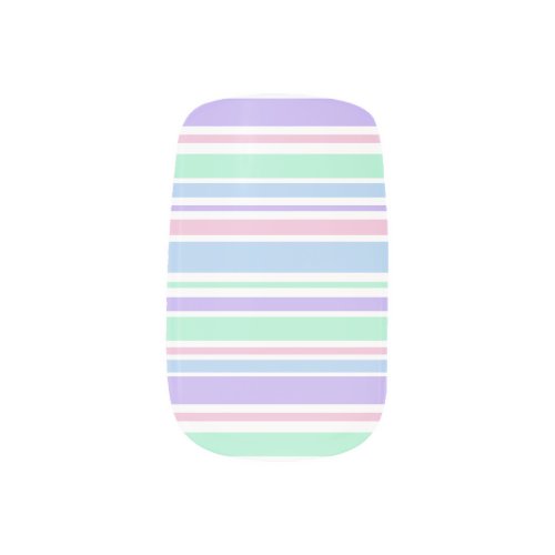 Pastel Stripes Minx Nail Art