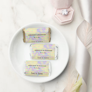 Pastel stripes, modern and simple Wedding Hershey's Miniatures