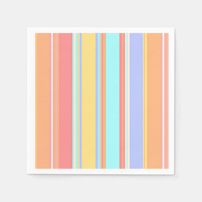Pastel Stripes Pattern Napkins (Front)