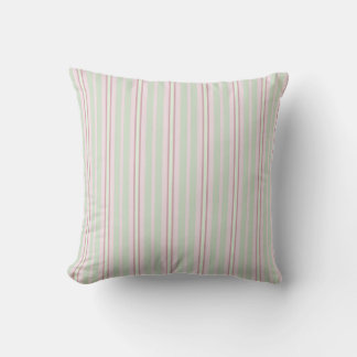 pastel stripes pattern throw pillow