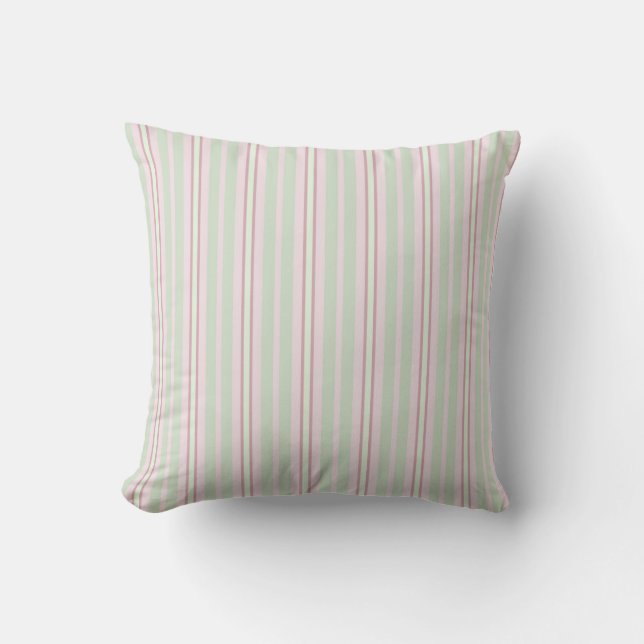 pastel stripes pattern throw pillow (Front)