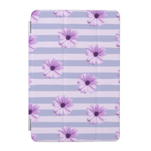 Pastel stripes pattern with Daisies iPad Mini Cover