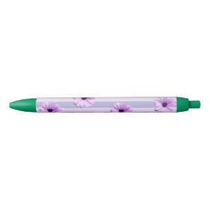 Pastel stripes pattern with Daisies Pen