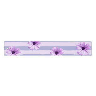 Pastel stripes pattern with Daisies Ruler