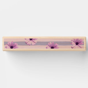 Pastel stripes pattern with Daisies Topple Tower