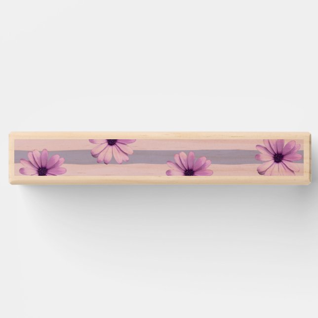 Pastel stripes pattern with Daisies Topple Tower (Front)