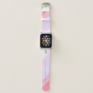 Pastel Stripes Personalized Apple Watch Band