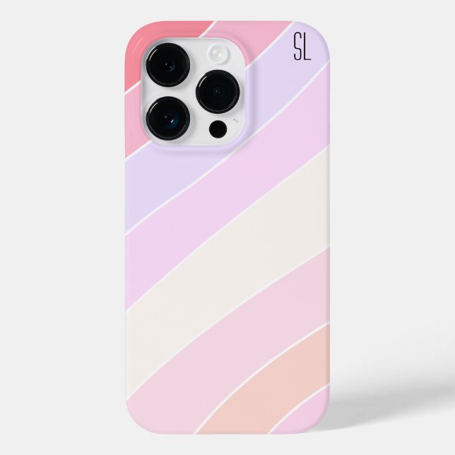 Pastel Stripes Personalized Case-Mate iPhone Case (Back)