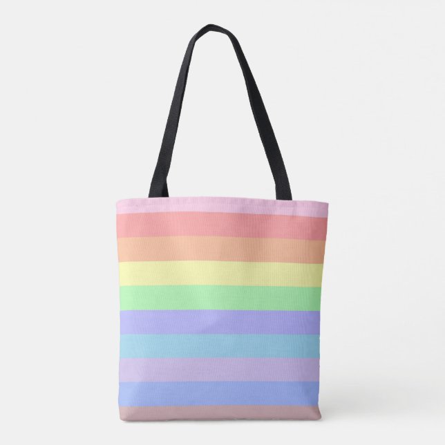 Pastel Stripes Tote Bag (Back)
