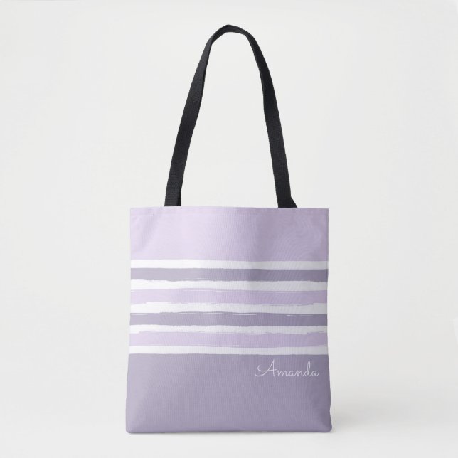 Pastel Stripes Tote Bag (Front)