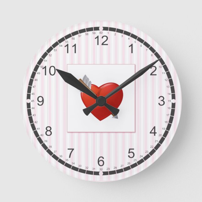 Pastel stripes wall clocks (Front)