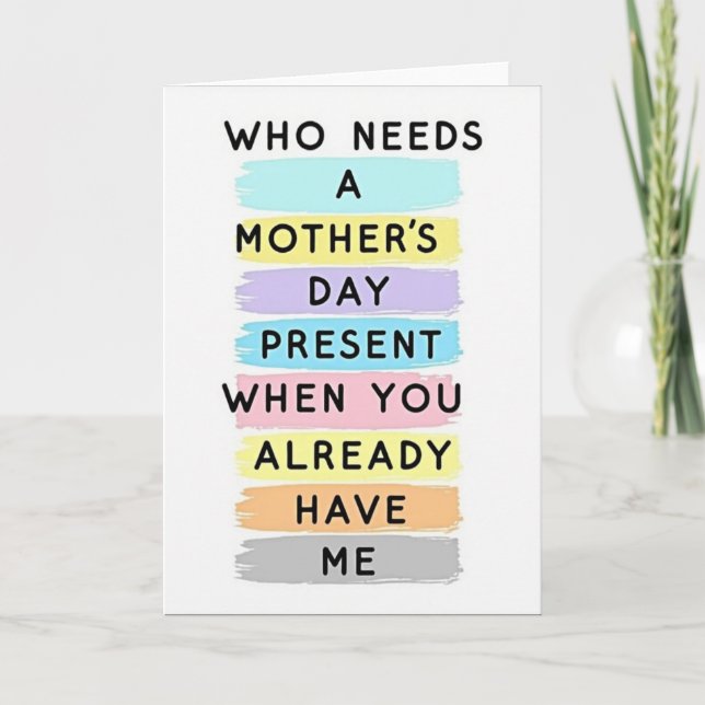 Pastel Strokes Mothers Day Card (Front)