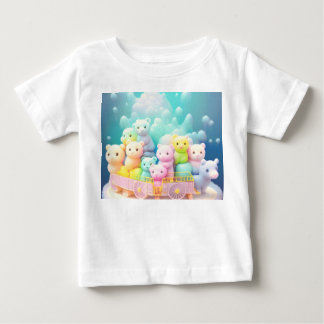 Pastel Stuffed Animal Baby Fine Jersey T-Shirt