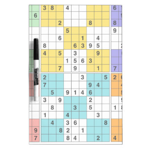 pastel sudoku Dry-Erase board