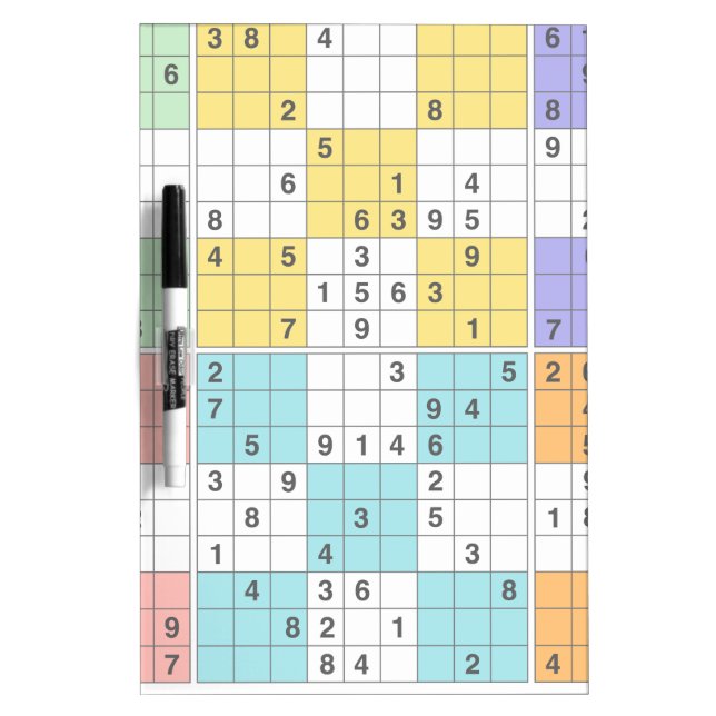 pastel sudoku Dry-Erase board (Front)