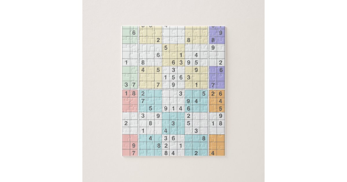 Sudoku Puzzle Blue and White | Puzzle #1 | Metal Print