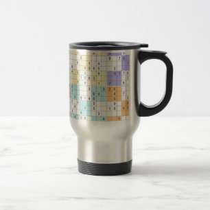 pastel sudoku travel mug