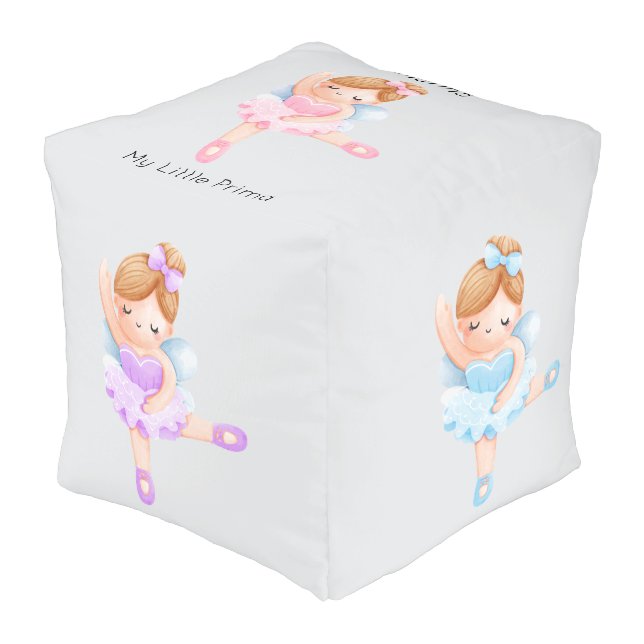 Pastel Sugar Plum Fairy Ballerina Pouf (Angled Front)