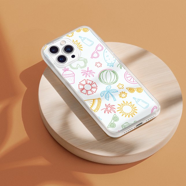 Pastel Summer Doodle Aesthetic  Case-Mate iPhone Case (Creator Uploaded)