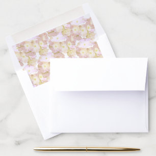 Pastel Summer Floral Wedding Invitation Envelope Liner