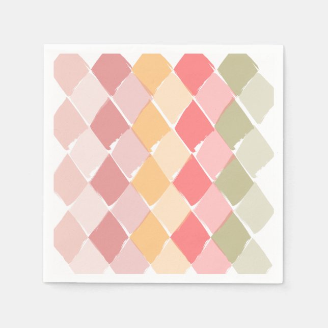 Pastel summer pattern Edit Napkins (Front)