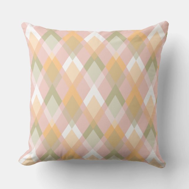 Pastel summer pattern home decor throw pillow (Front)