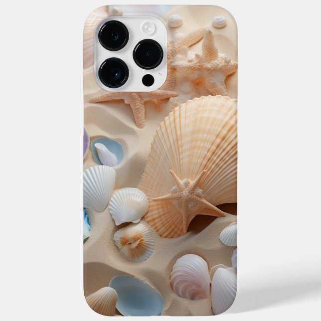 PASTEL SUMMER SEASHELLS ON THE BEACH Case-Mate iPhone CASE (Back)