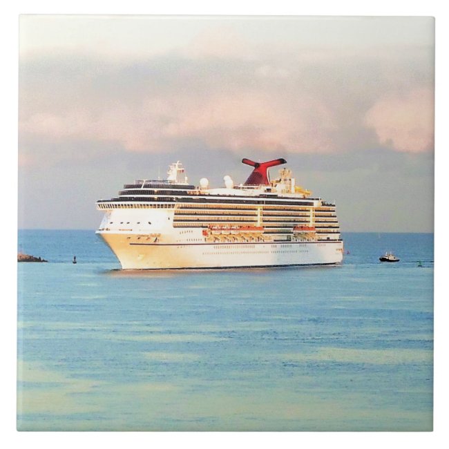 Pastel Sunrise with Cruise Ship