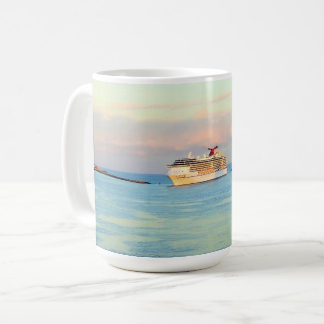 Pastel Sunrise with Cruise Ship