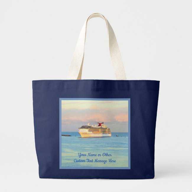 Pastel Sunrise with Cruise Ship Personalized