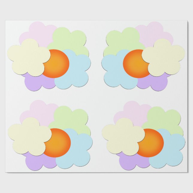 Pastel Sunrise Wrapping Paper (Flat)