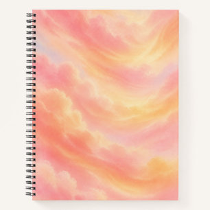 Pastel Sunset Aesthetic Notebook   Dreamy Peach