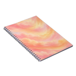 Pastel Sunset Aesthetic Notebook Peach Colored