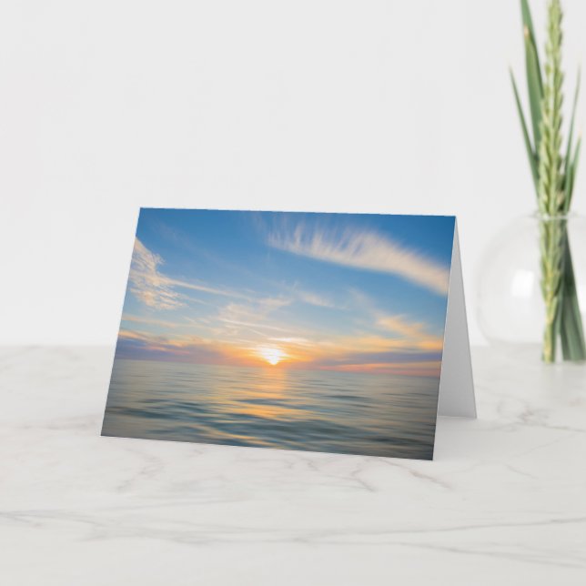 Pastel Sunset Blank Greeting Card (Front)