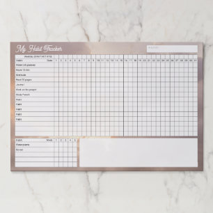 Pastel sunset clouds: Monthly Habit Tracker Custom Paper Pad