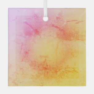 Pastel Sunset Glass Ornament