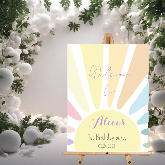 Pastel Sunshine 1st Birthday Foam Board (Creator Uploaded)