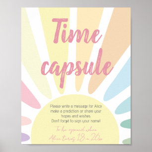 Pastel sunshine Birthday Time Capsule Poster