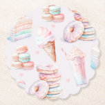 Pastel Sweet birthday party Paper Coaster<br><div class="desc">Pastel Sweet birthday party Paper Coaster 
Matching items available.</div>