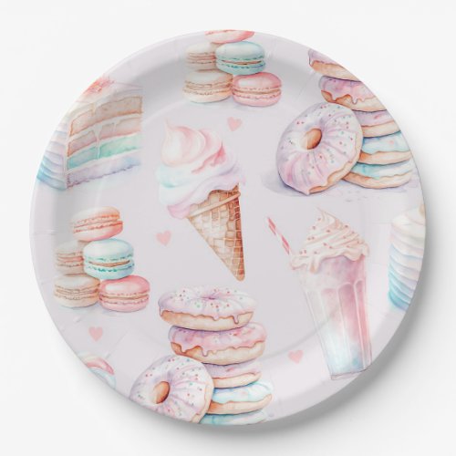 Pastel Sweet birthday party Paper Plates