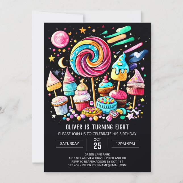 Pastel Sweet Celebration Birthday Invitation (Front)