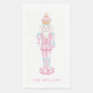 Pastel Sweet Holiday Treats Monogram Crest Paper Guest Towels