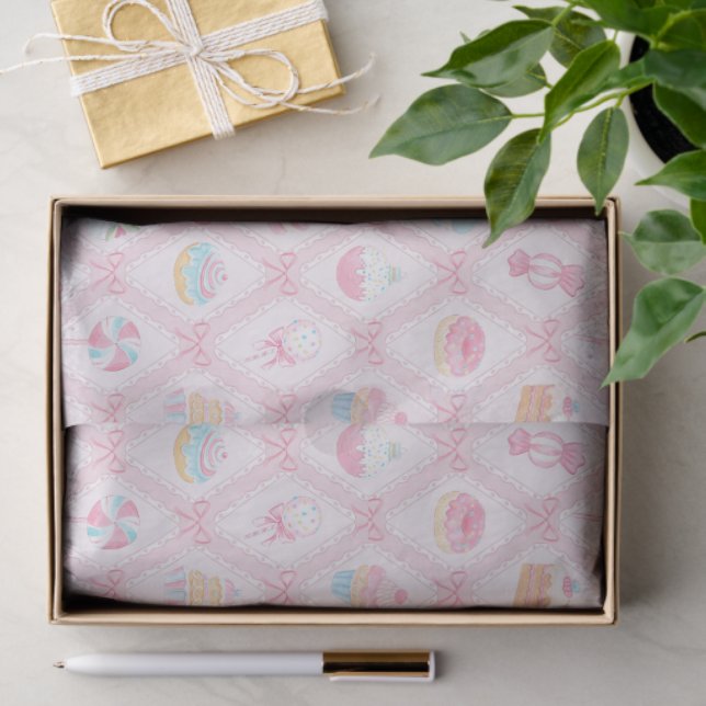 Pastel Sweet Holiday Treats Tissue Paper (Gift)
