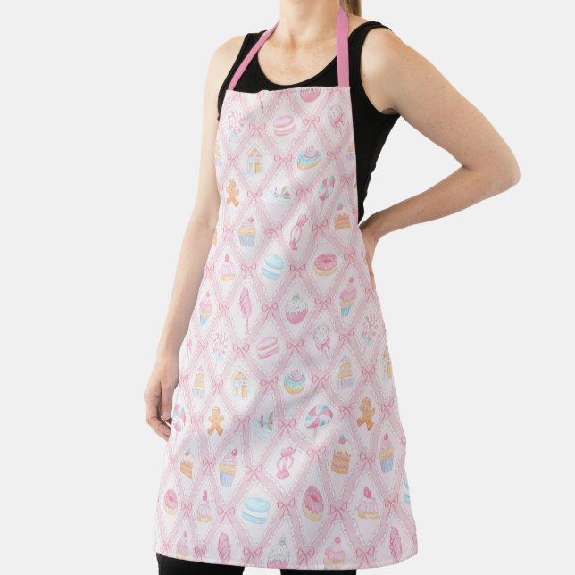 Pastel Sweet Holiday Treats with Bows Apron (Insitu)