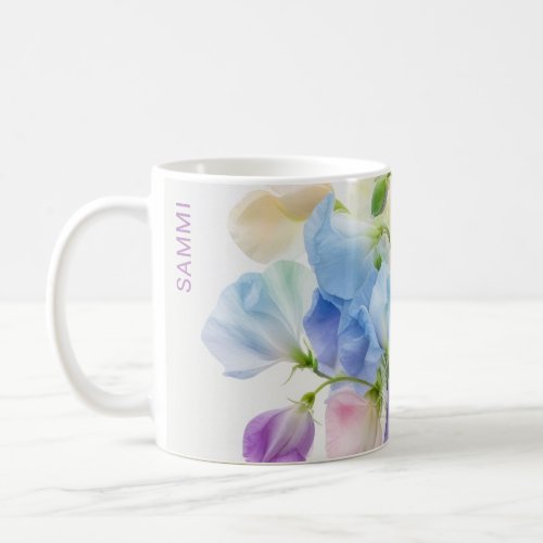 Pastel Sweet Pea Symphony Coffee Mug