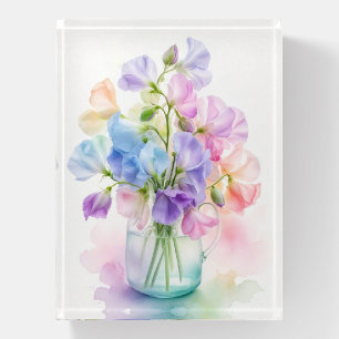 Pastel Sweet Pea Symphony Paperweight