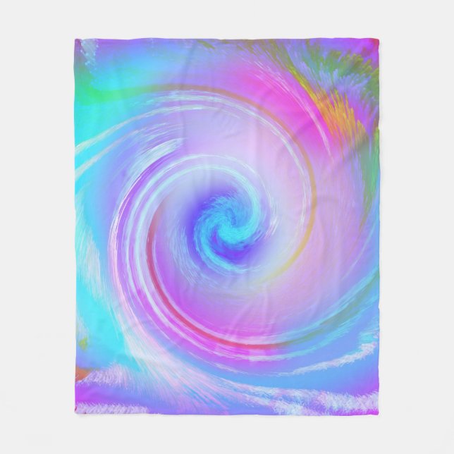 Pastel Swirl Abstract Blanket (Front)
