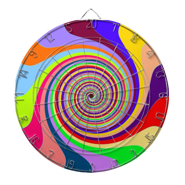 Pastel Swirl Dart Board (Front)