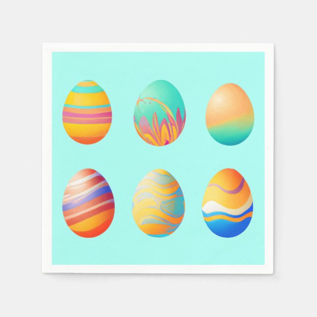 Pastel Swirl Easter Eggs  Napkins (Front)