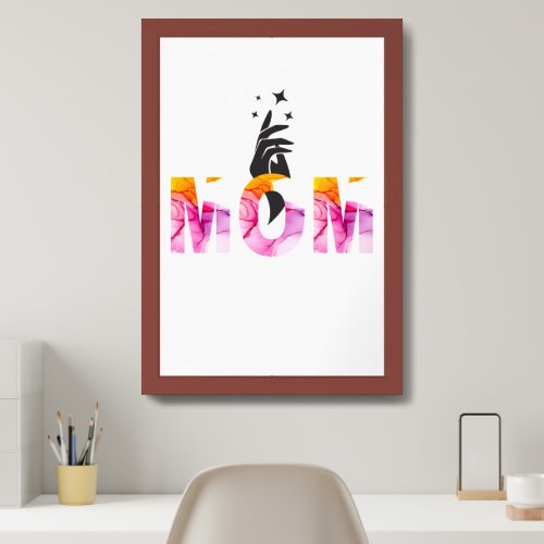 Pastel Swirl MOM Mothers Day Wall Art